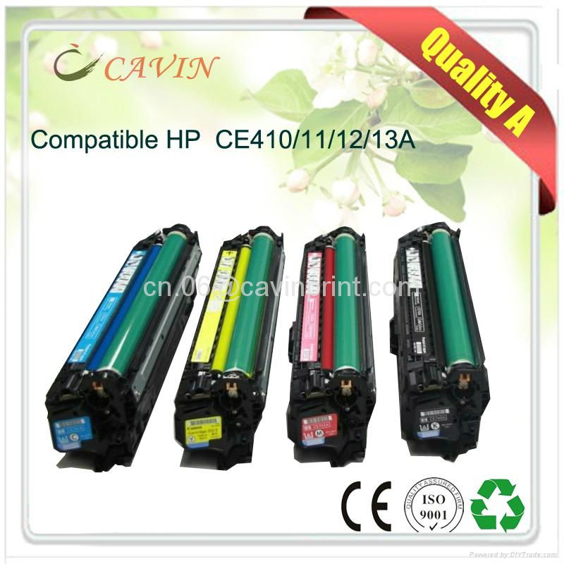 Compatible color toner cartridge for HP CE410A/CE411A/CE412A/CE413A