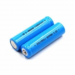 LiFePO4 battery IFR14500 600mAh 3.2V Solar light battery AA
