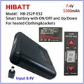 Smart battery7.4V 6800mAh for heated clothes 2