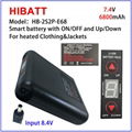 Smart battery7.4V 6800mAh for heated