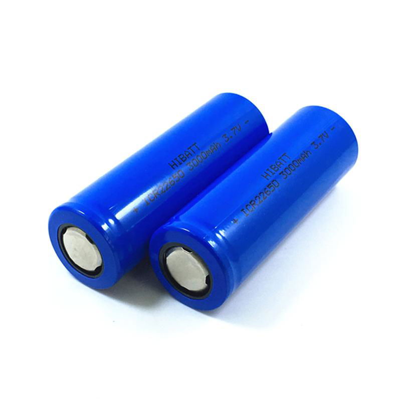 Rechargeable lithium battery 22650 3000mAh 3.7V 2
