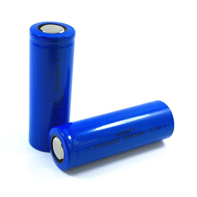Rechargeable lithium battery 22650 3000mAh 3.7V 3
