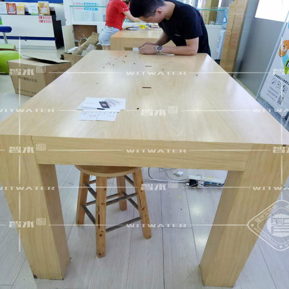 木紋體驗桌平果展示櫃台 3
