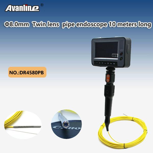 8.0mm Dual camera pipe endoscope 10 meters long