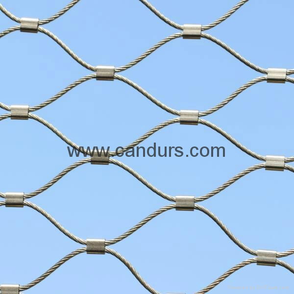 1.5 mm 200 mm x 250 mm Architectural Flexible Stainless Steel Rope Net 3