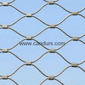 1 mm 50mm x 90 mm Flexible Stainless Steel Rope Diamond Architectural Mesh