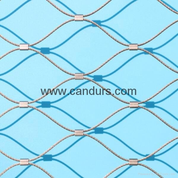 1.5 mm 180mm x 312 mm Flexible 316 Stainless Steel Wire Rope Mesh 5