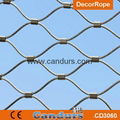 Ferruled Stainless Steel Cable Wire Rope Monkey Enclosure Mesh In Zoo