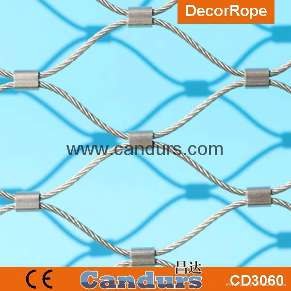 Ferruled Stainless Steel Cable Wire Rope Leopard Enclosure Mesh In Zoo 3