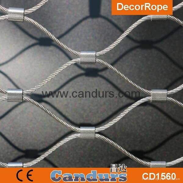 Ferruled Stainless Steel Cable Wire Rope Parrots Enclosure Mesh In Zoo 3