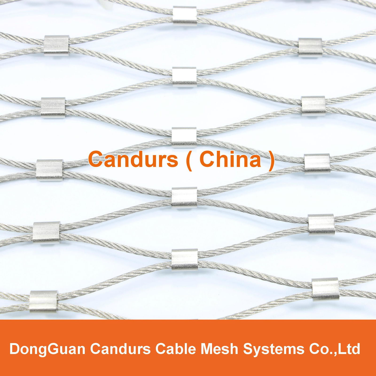 不锈钢丝绳网动物扣网 5