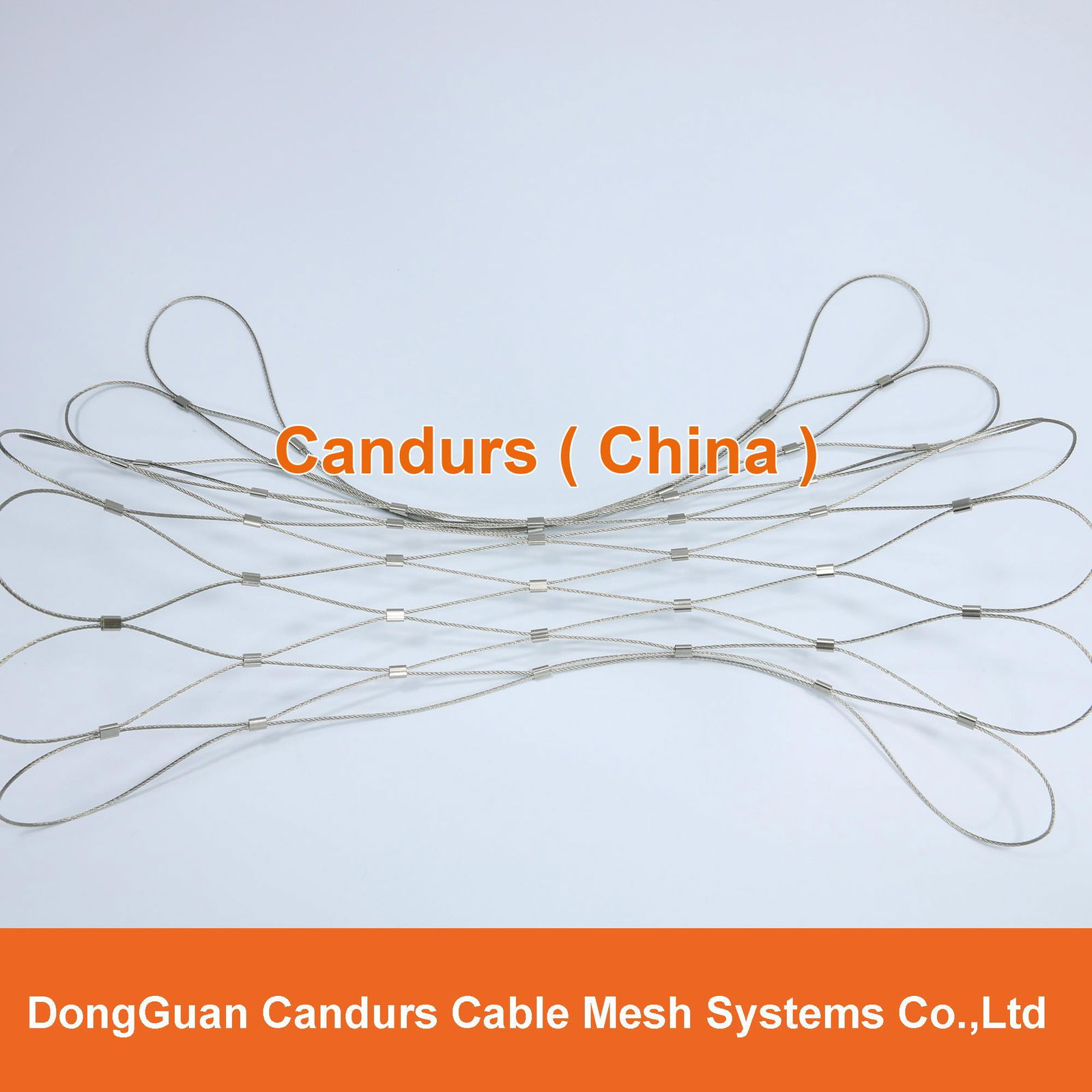 1 mm 40 mm x 70 mm Flexible Stainless Steel Diamond Wire Cable Mesh 4