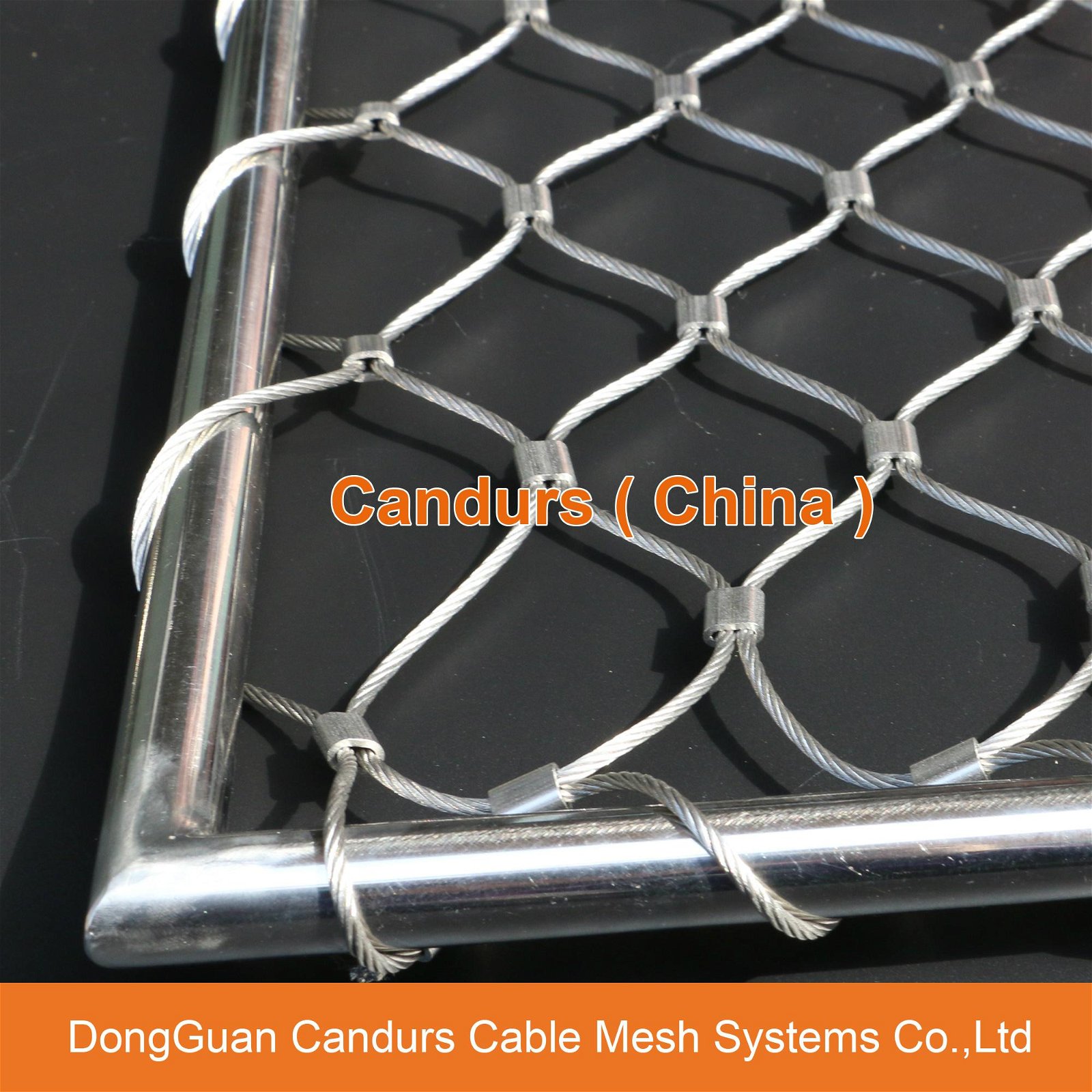 1 mm 80 mm x 140 mm Stainless Steel Clip Cable Netting 3