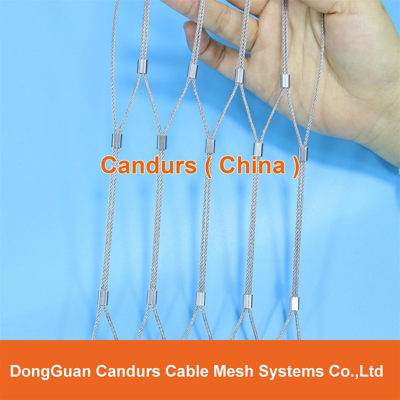 3 mm 120 mm x 210 mm AISI 316 Flexible Inox Cable Mesh Netting 11