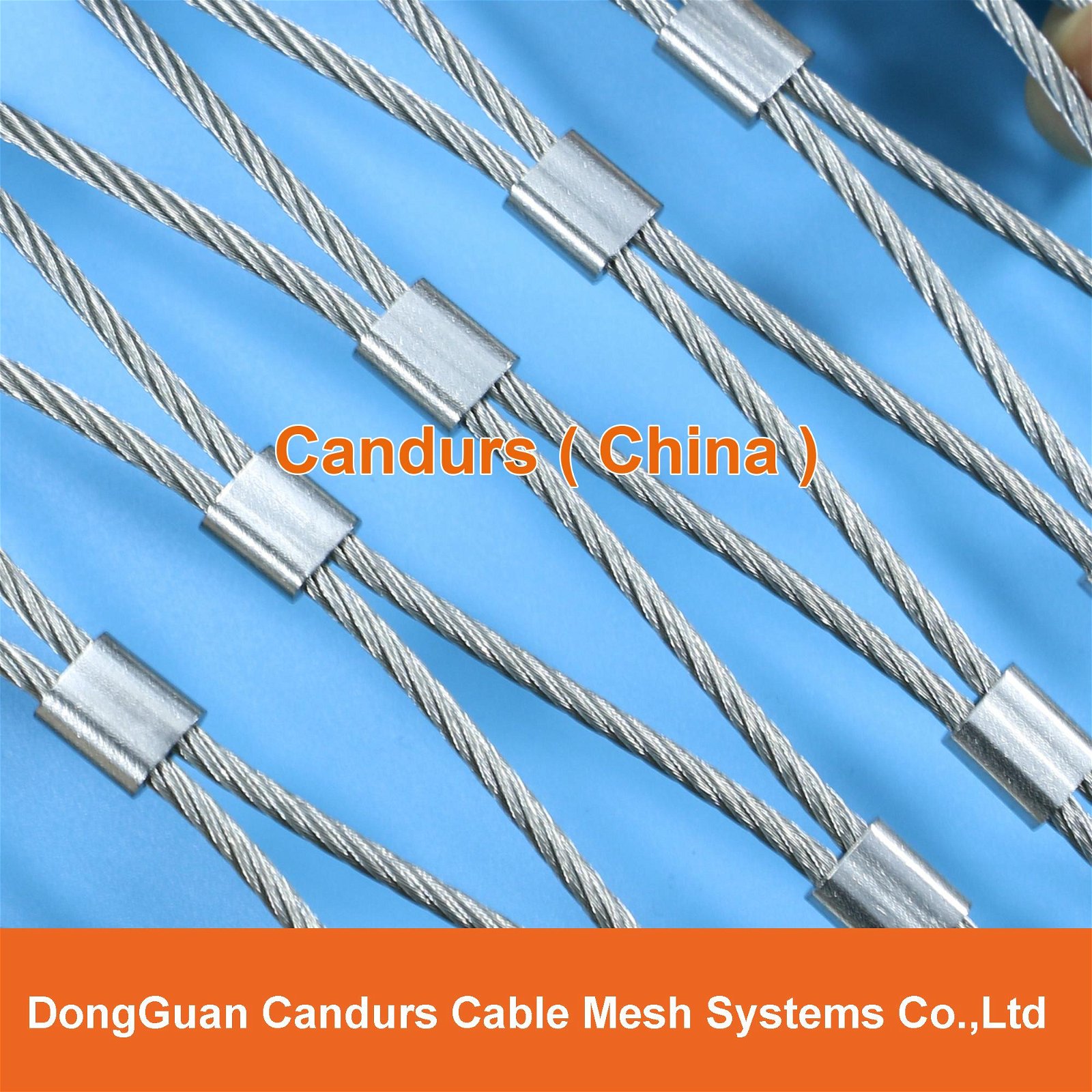2 mm 200 mm x 350 mm Stainless Steel Wire Cable Sleeve Mesh 2