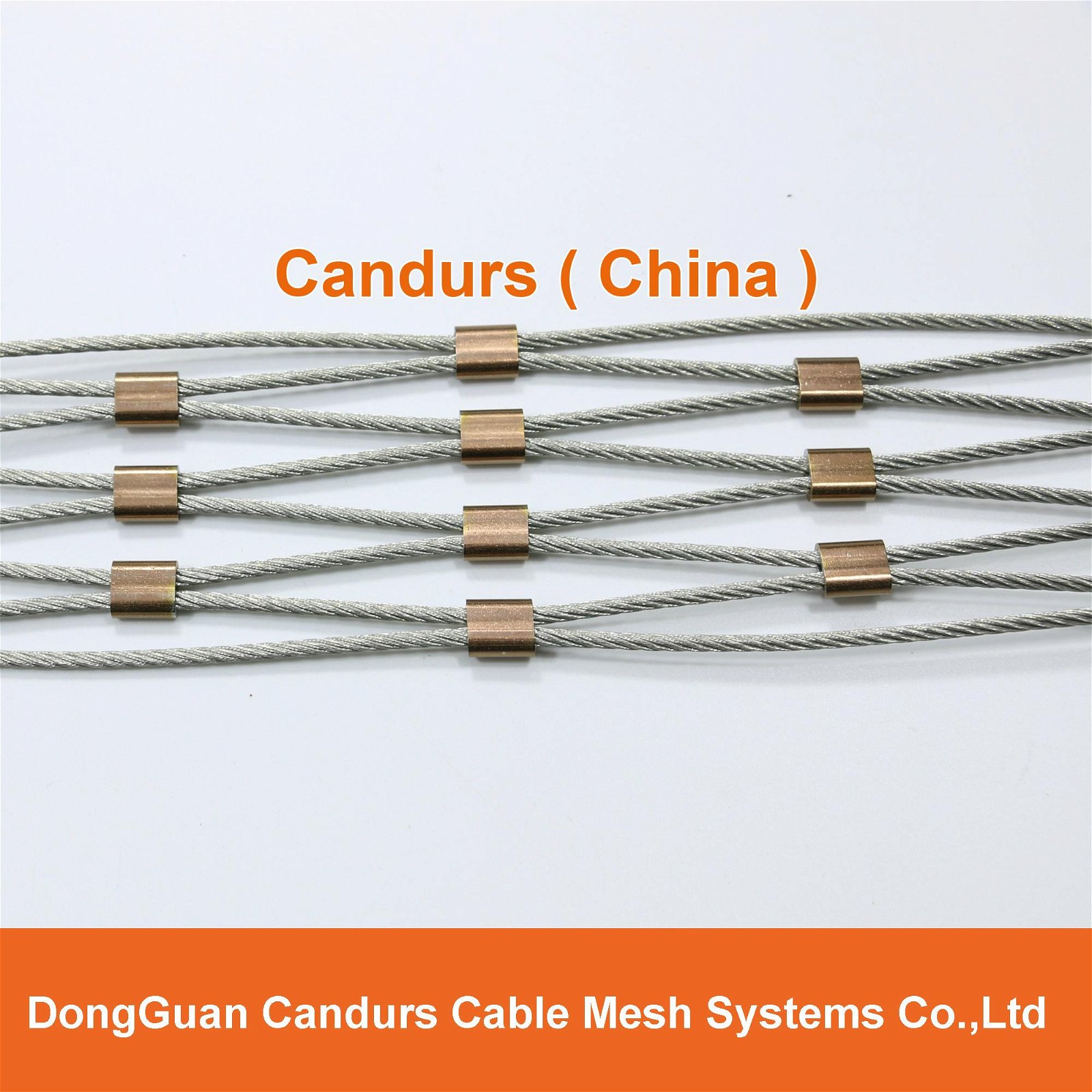 2 mm 200 mm x 350 mm Stainless Steel Wire Cable Sleeve Mesh 5