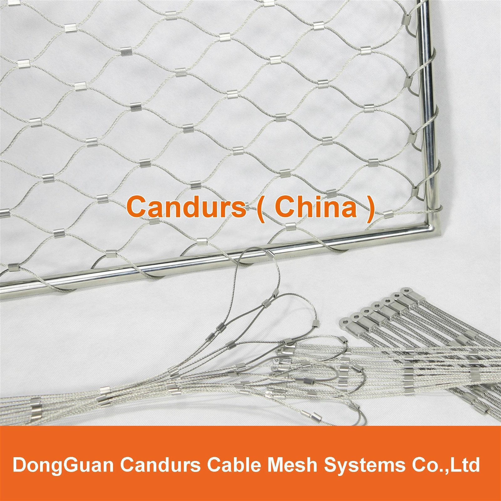 3 mm 140 mm x 240 mm Stainless Steel Cable Sleeve Mesh 1