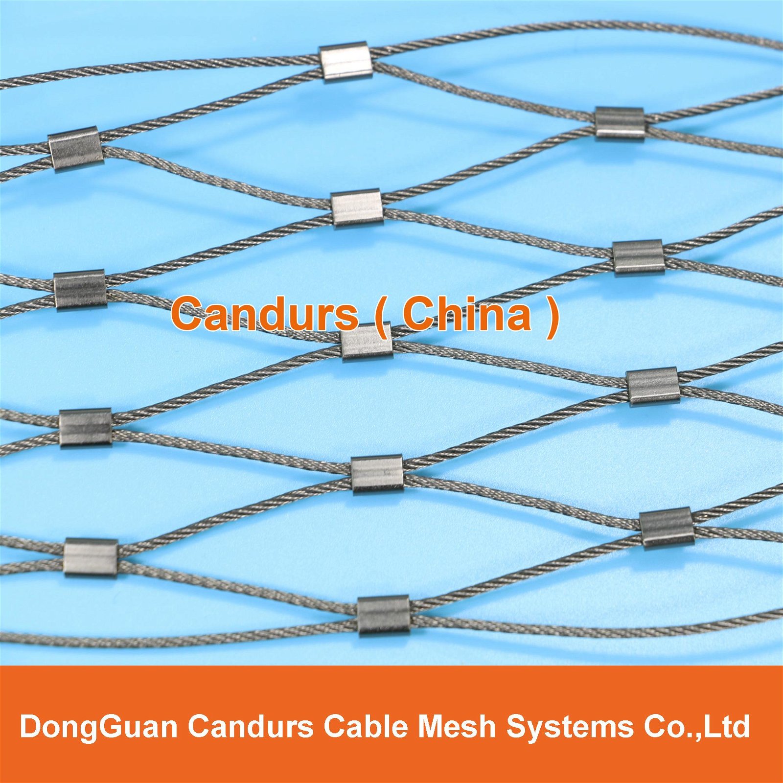 3 mm 140 mm x 240 mm Stainless Steel Cable Sleeve Mesh 2