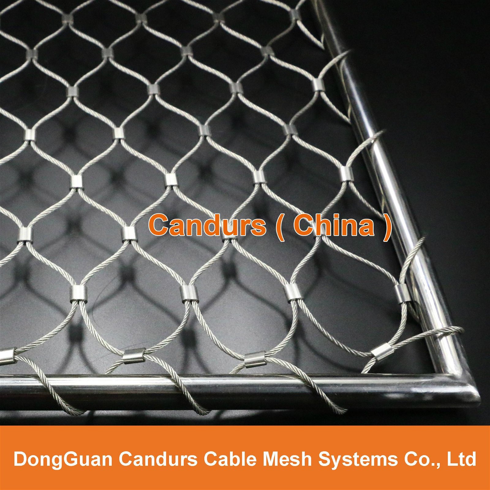 Diamond Ferruled Stainless Steel Wire Rope Cable Balustrade Railing Infill Mesh