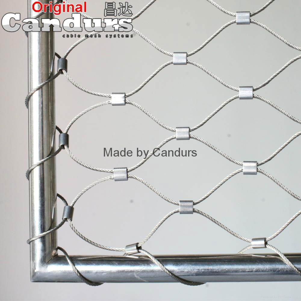 2 mm 60 mm x 105 mm Stainless Steel Wire Rope Mesh Net 3