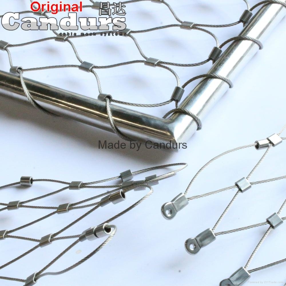 2 mm 60 mm x 105 mm Stainless Steel Wire Rope Mesh Net 4