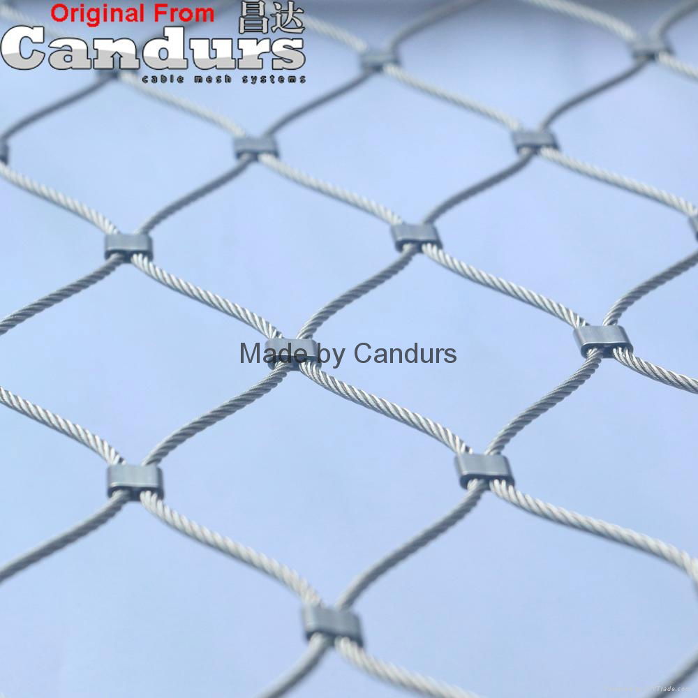 2.0mm 40mm x 70 mm Stainless Steel Ferruled Rope Mesh