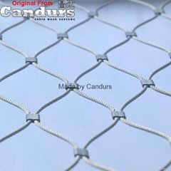 2.0mm 40mm x 70 mm Stainless Steel Ferruled Rope Mesh