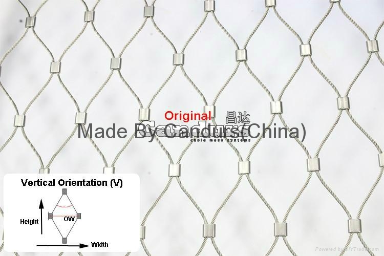 供应压扣型不锈钢菱形防护护栏绳网 4