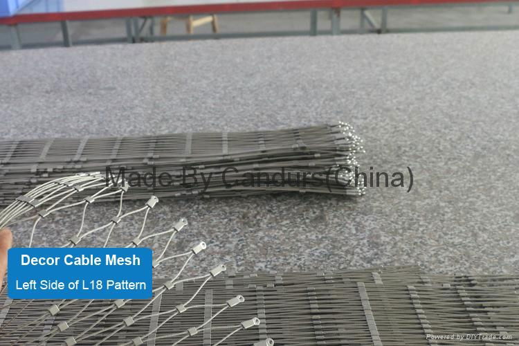 L24  Pattern Stainless Steel Cable Mesh For Balustrade Staircase  Railing 3