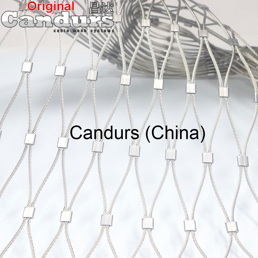 Flexible Stainless Steel Wire Rope Netting 1.5 mm Cable 60mm Mesh 2