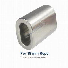 18 mm Oval Stainless Steel Cable Crimp Sleeve 