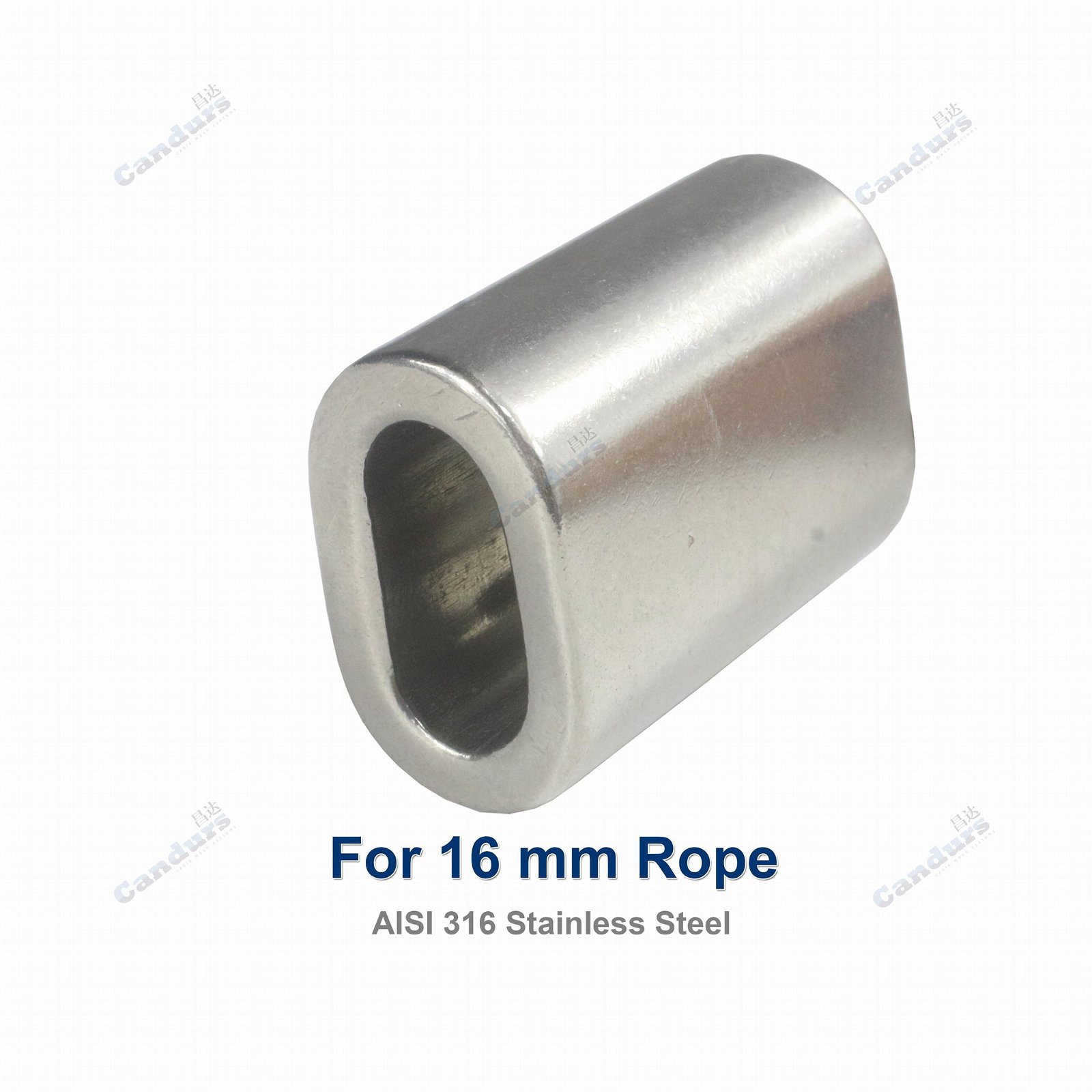 16 mm Oval Stainless Steel Wire Sleeve Crimp