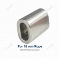 16 mm Oval Stainless Steel Wire Sleeve
