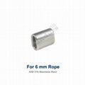 6.0 mm 316 Stanless Steel Wire Cable Crimp Ferrule