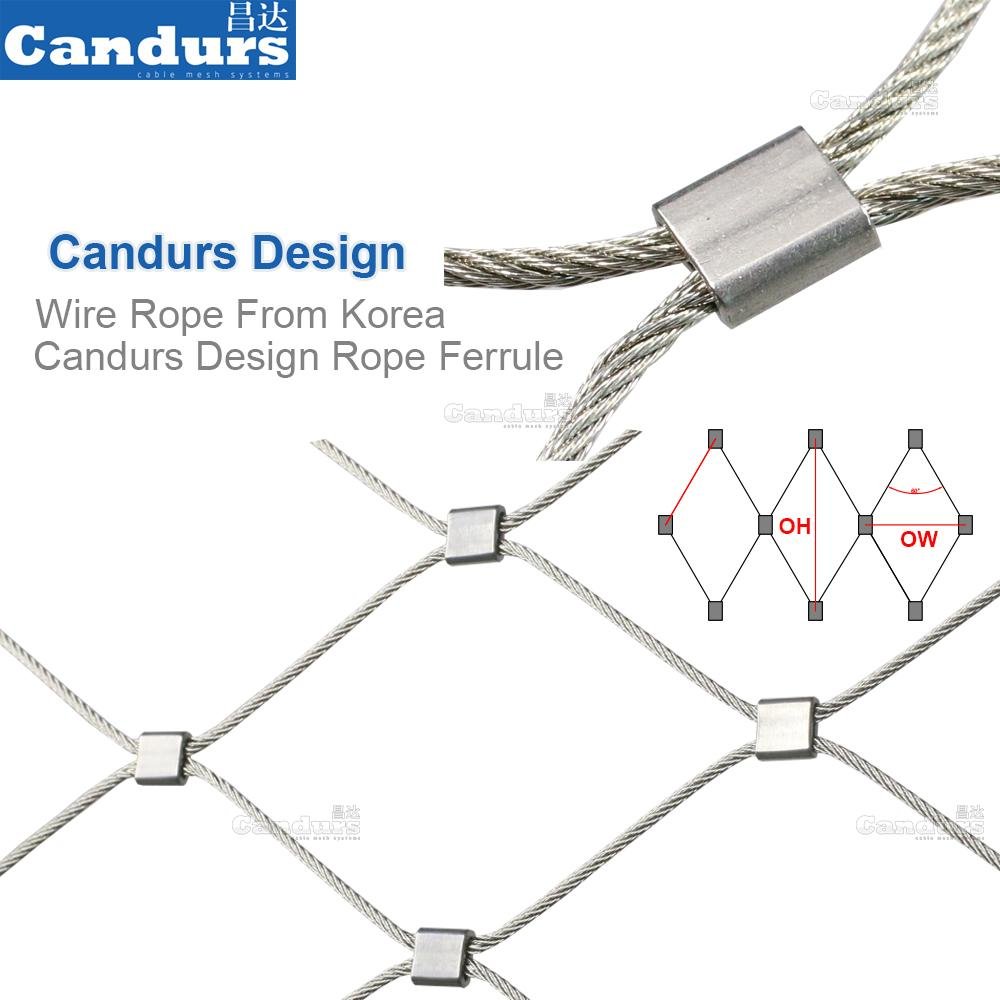 316 L Stainless Steel Wire Rope Mesh Ferrule Type  2