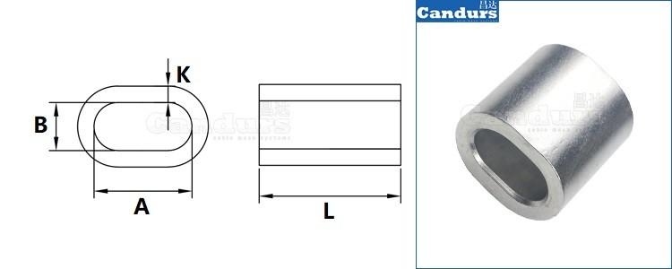 Seamless Aluminum Ferrule For Wire Rope Sling