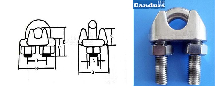 DIN741 Stainless Steel Wire Rope Clips