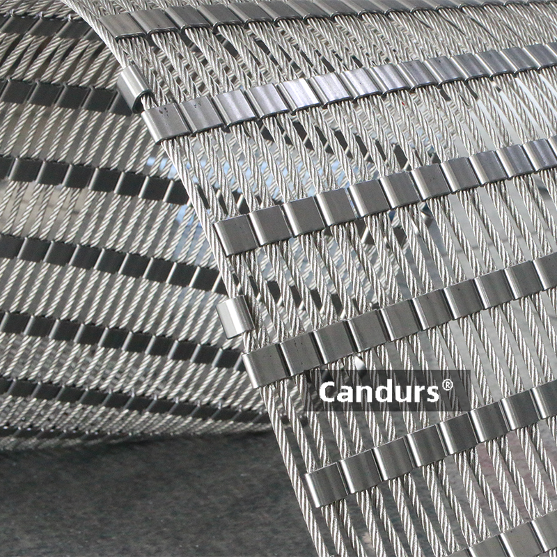 迪拜欄杆柔性防護鋼絲網-昌達不鏽鋼鋼索網 CD3040 3