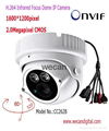 H.264 2Megapixel IR Dome IP Camera with