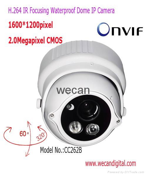 H.264 2Megapixel IR Dome IP Camera with Vari focal lens 2