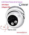 H.264 2Megapixel IR Dome IP Camera with Vari focal lens 3