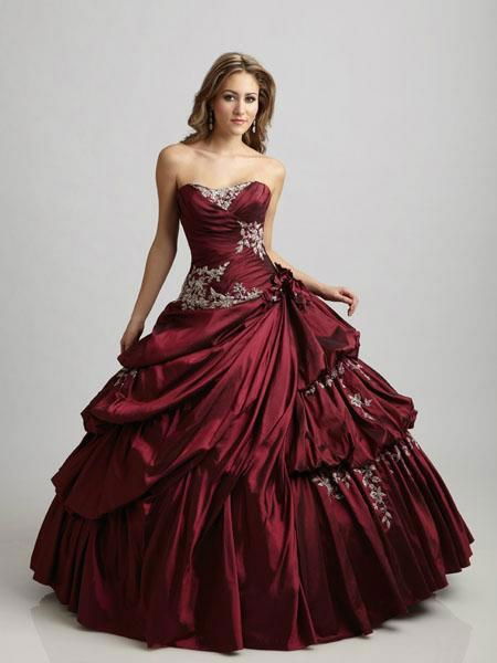 Strapless Applique Beaded Ruffled BlueTaffte Quincenera Dress Ball Gown Q303 2