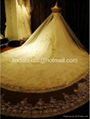 A-line Lace Wedding Dresses Rhinestones Luxury Wedding Gowns  3