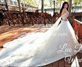 A-line Lace Wedding Dresses Rhinestones Luxury Wedding Gowns  5