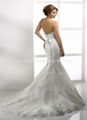  Sweetheart Lace Wedding Gown Mermaid Beads Crystal Bridal Wedding Dress MG03 2