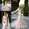 Sleeveless Lace Wedding Dresses 2018 Mermaid Tulle Custom Luxury Bridal Gowns