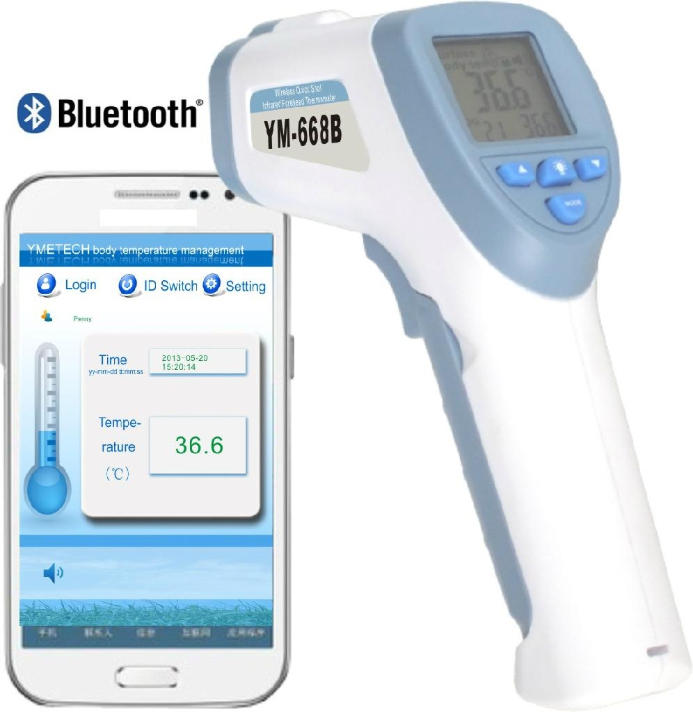 wireless thermometer, infrared medical bluetooth type YM668B