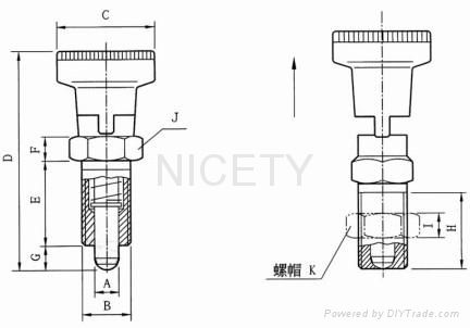 德國GANTER進口分度銷，GN617/GN617.1 5