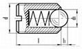 GN615帶螺紋的滾珠彈簧鎖銷 5