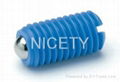GANTER德國原裝進口塑膠帶螺紋鋼珠彈簧鎖銷GN615.2 2